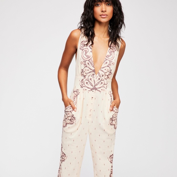 Free People Pants - Lovely! Free People Setting Sun Printed Jumpsuit